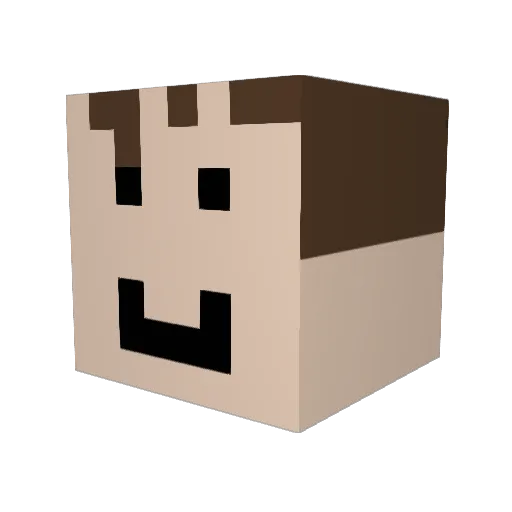 SlapJackYT Minecraft avatar head, 3D render