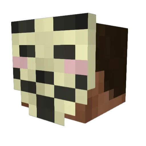Slaphiam Minecraft avatar head, 3D render