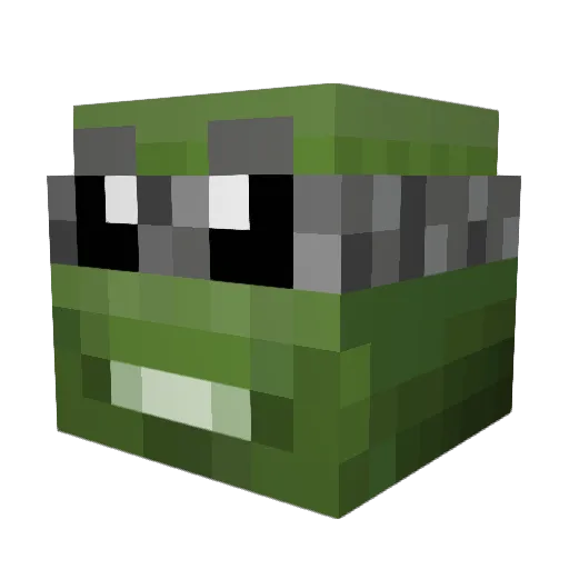 Slapinou Minecraft avatar head, 3D render