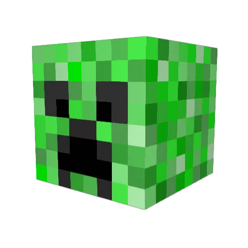 Slapster Minecraft avatar head, 3D render