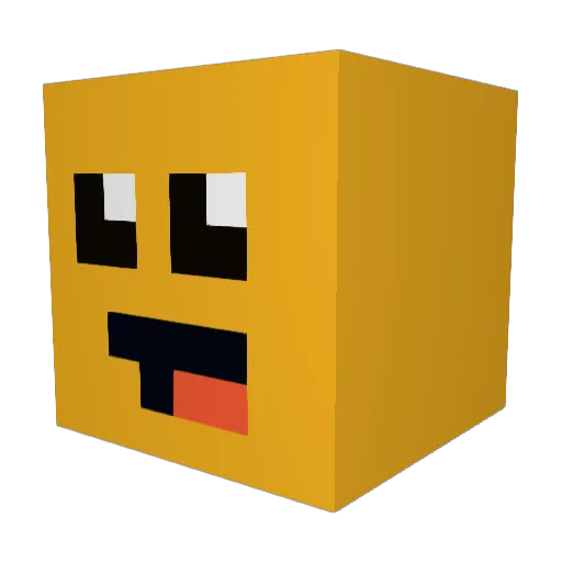 SlapyV3 Minecraft avatar head, 3D render