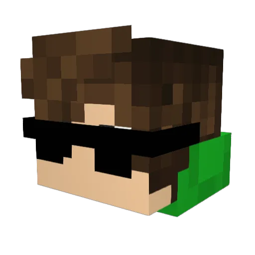 SlashCraftHD Minecraft avatar head, 3D render