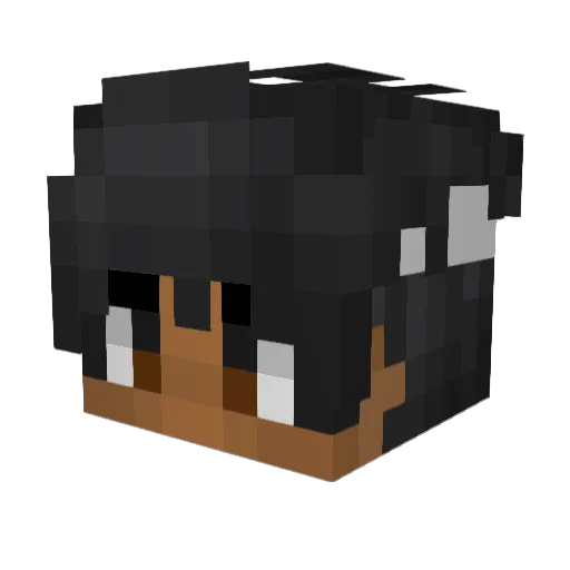 SlashFlameblade Minecraft avatar head, 3D render