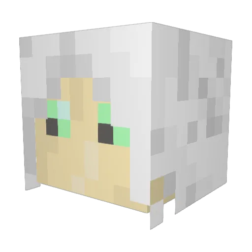 SlashKishi Minecraft avatar head, 3D render