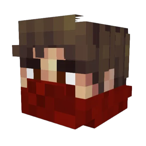 Slash_Dance Minecraft avatar head, 3D render