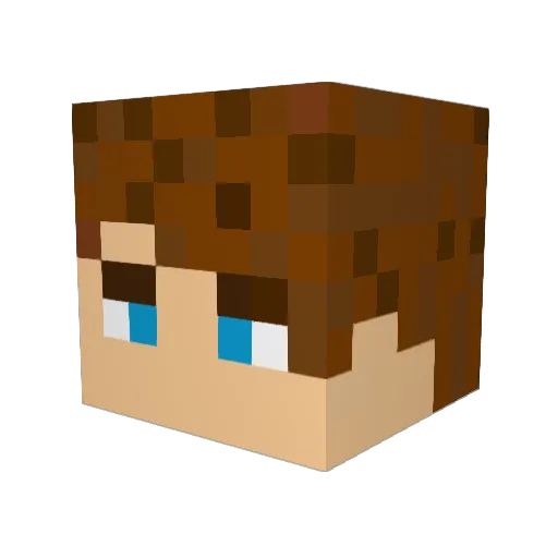 Slashasaren Minecraft avatar head, 3D render