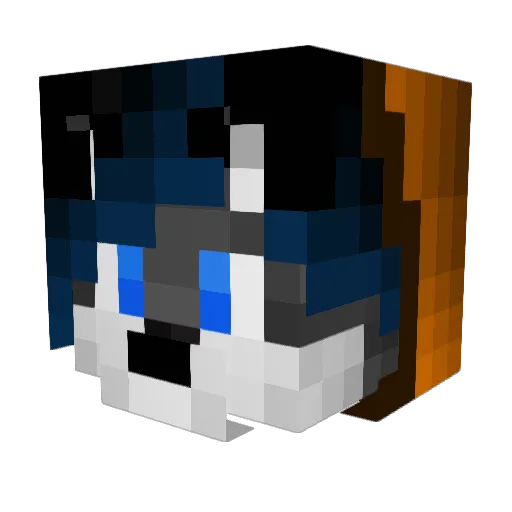 Slasher135 Minecraft avatar head, 3D render