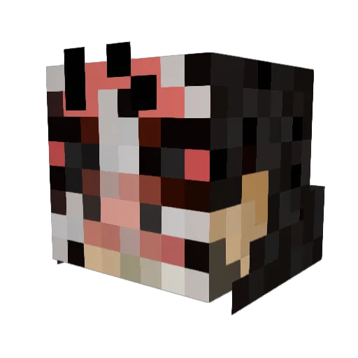 Slasher39 Minecraft avatar head, 3D render