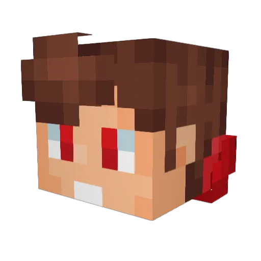 Slasher_Unhacked Minecraft avatar head, 3D render
