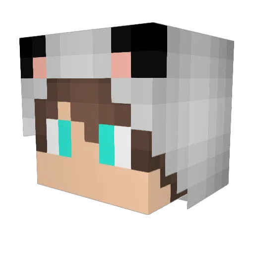 Slasher_at Minecraft avatar head, 3D render