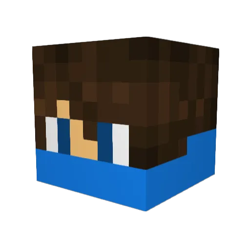 SlashieMain Minecraft avatar head, 3D render