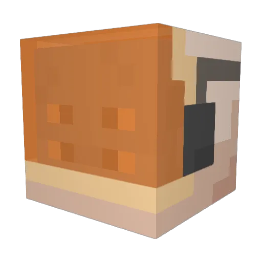 Slashslick Minecraft avatar head, 3D render