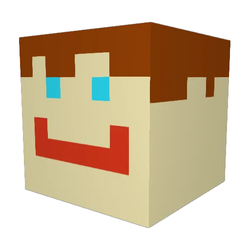 Slateydog Minecraft avatar head, 3D render