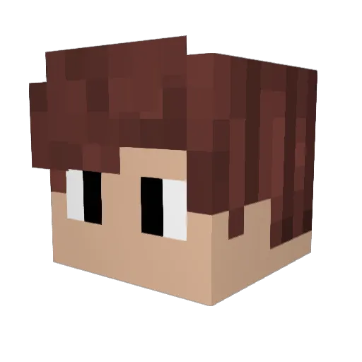Slats_ Minecraft avatar head, 3D render