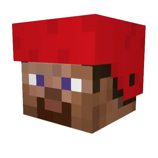 SlavaKozlov Minecraft avatar head, 3D render
