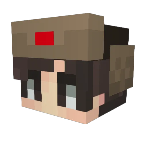 Slave09 Minecraft avatar head, 3D render