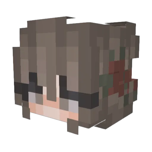 SlaveDave Minecraft avatar head, 3D render