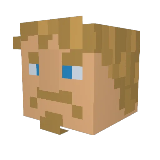 SlavicBoiOffc Minecraft avatar head, 3D render