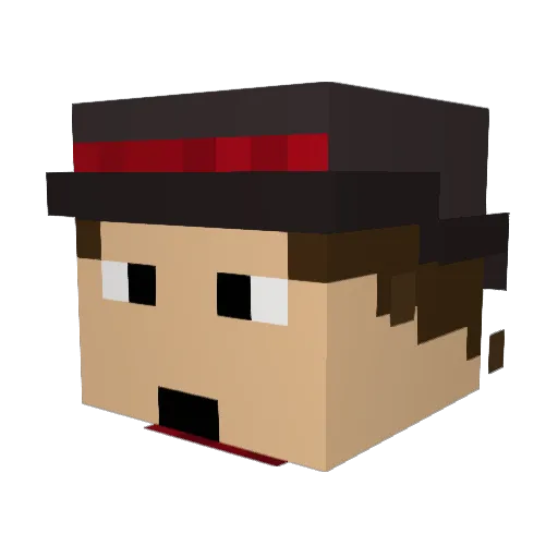 SlavicIndo Minecraft avatar head, 3D render