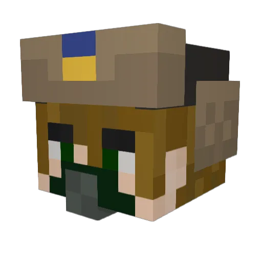 SlavicSucc Minecraft avatar head, 3D render