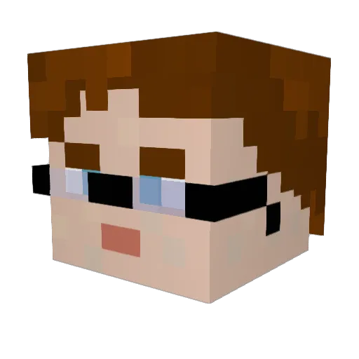 Slavicular Minecraft avatar head, 3D render