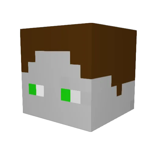 Slavtares Minecraft avatar head, 3D render