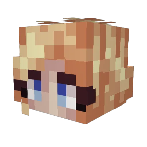 Slavyana Minecraft avatar head, 3D render