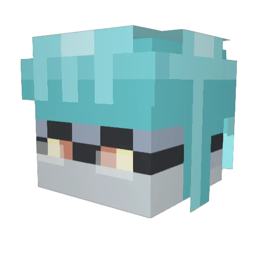 Slaxware Minecraft avatar head, 3D render