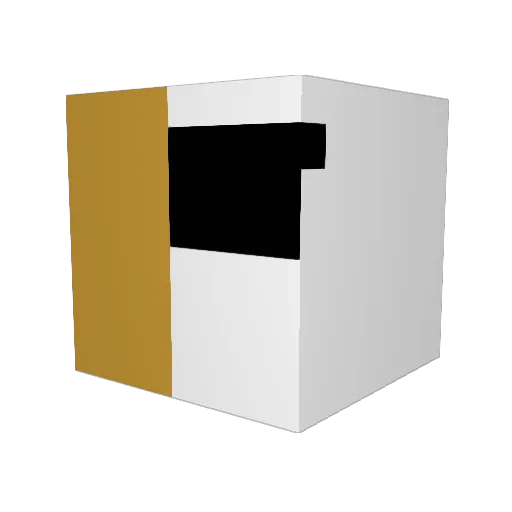 SlayEmAll Minecraft avatar head, 3D render