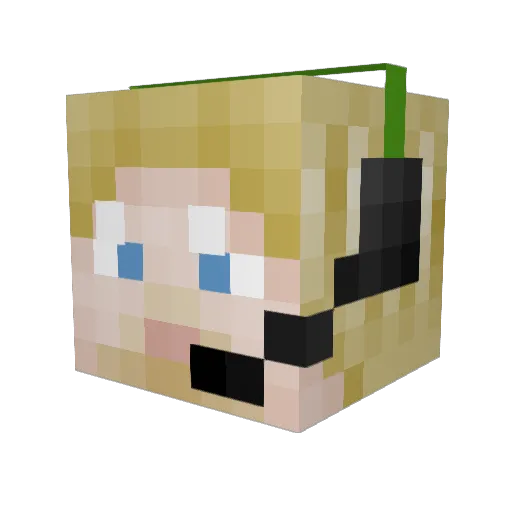 SlayaB Minecraft avatar head, 3D render