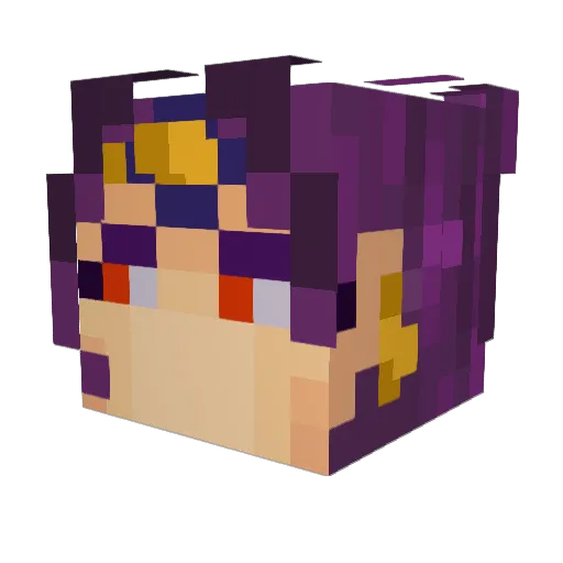 SlayaFN Minecraft avatar head, 3D render