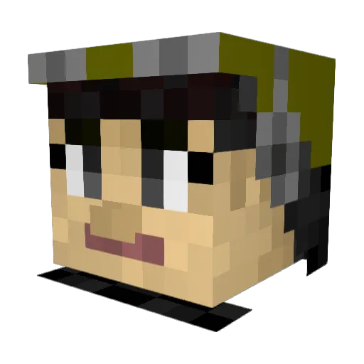 Slayce93 Minecraft avatar head, 3D render