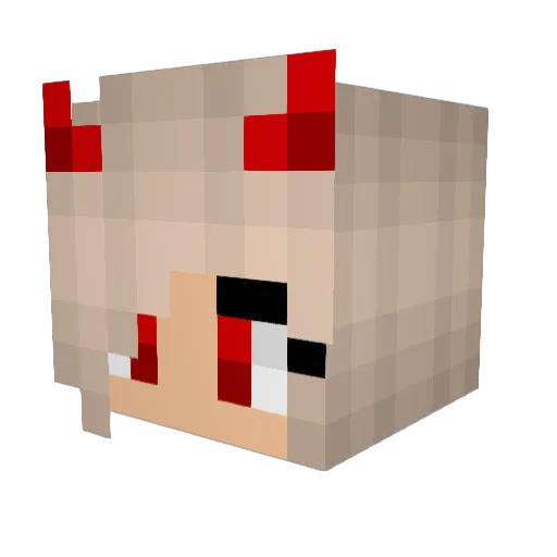 SlayerBabe Minecraft avatar head, 3D render