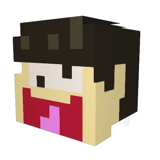 SlayerMeat Minecraft avatar head, 3D render
