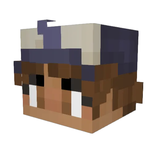 SlayerRed Minecraft avatar head, 3D render