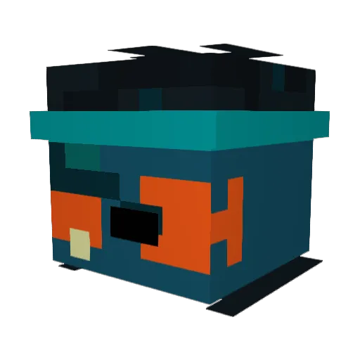 SlayerSamMC Minecraft avatar head, 3D render