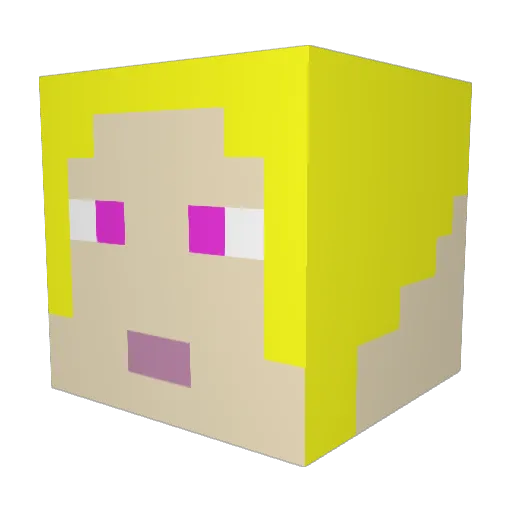 Slayerxing Minecraft avatar head, 3D render