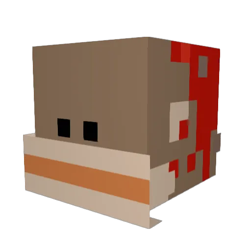 Slaymi00000 Minecraft avatar head, 3D render