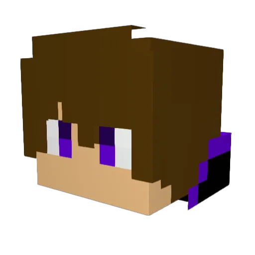Slaymix Minecraft avatar head, 3D render