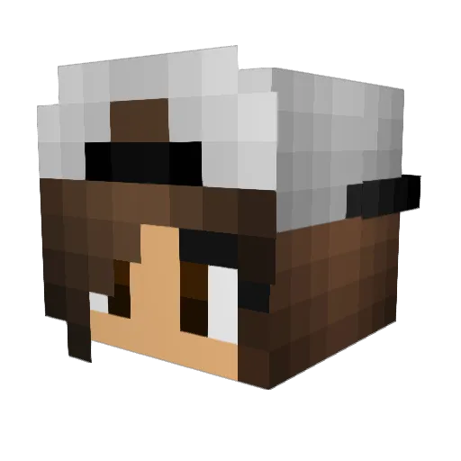 Slayra_ Minecraft avatar head, 3D render