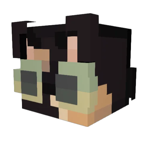 Slaytai Minecraft avatar head, 3D render