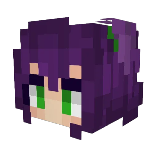 SlcyRktr Minecraft avatar head, 3D render