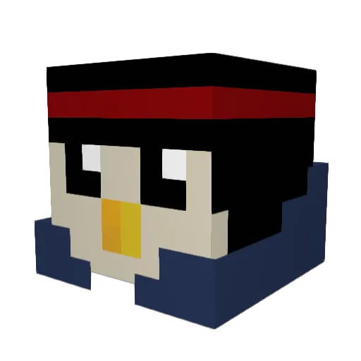 SleGamer Minecraft avatar head, 3D render