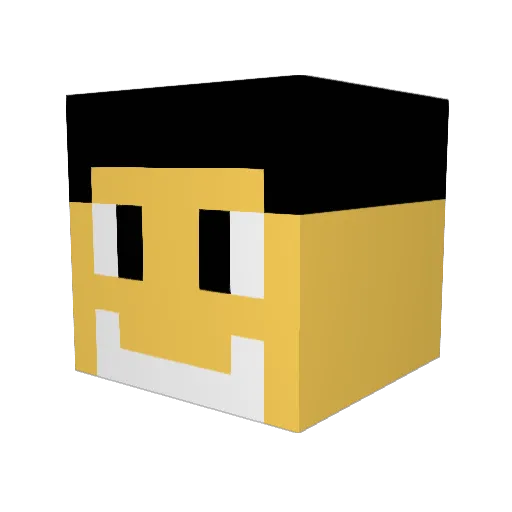 Sleddix Minecraft avatar head, 3D render