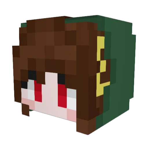 SleeCat Minecraft avatar head, 3D render
