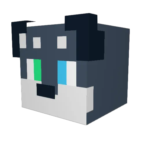 SleePixel Minecraft avatar head, 3D render