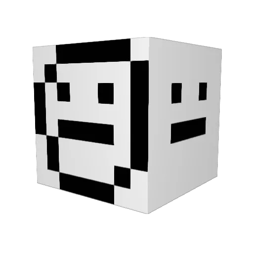 Sleep75 Minecraft avatar head, 3D render