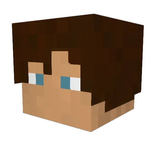 SleepDiff Minecraft avatar head, 3D render