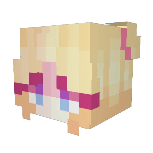 SleepInTheHeat Minecraft avatar head, 3D render