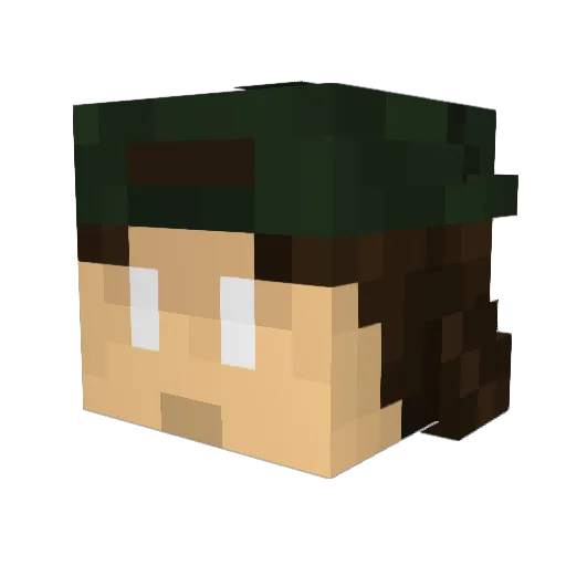 SleeperLeee Minecraft avatar head, 3D render